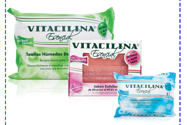 VITACILINA ESENCIAL LIMPIA, EXFOLIA, HIDRATA Y REGENERA LA PIEL3