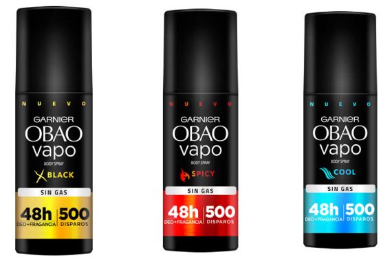 protección contra el sudor con Garnier Obao For Men Vapo un body spray .