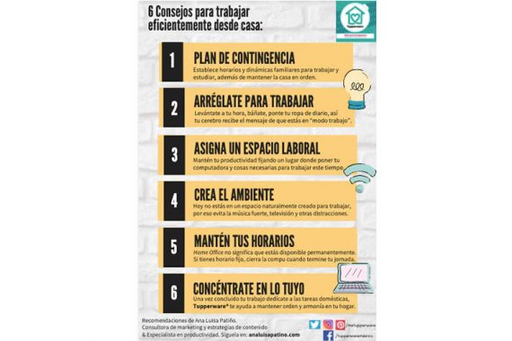 Tupperware a continuación seis consejos